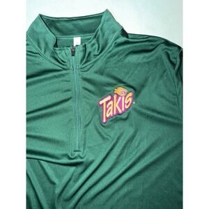 Takis Snackie Lightweight 1/4 Zip Long Sleeve T-shirt Green Men's 2XL NWOT